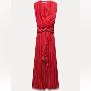 Zara Wrap Dress Red